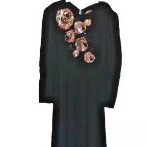 Kate Spade Black Dress with Pink Floral Accents